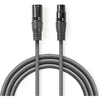 Digitalt DMX kabel (3 pin XLR han - 3 pin XLR hun), grå | 20 meter | PRIS-MATCH