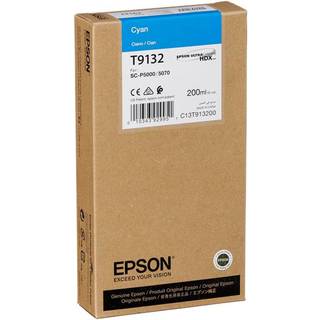 Blækpatron cyan 200 ml T9132 til SC-P5000