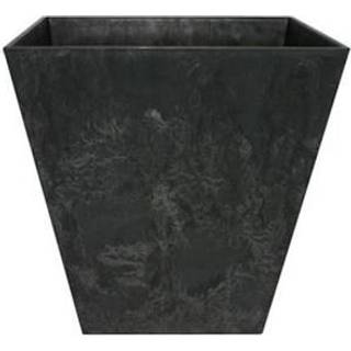 Artstone Ella Firkantet krukke - Sort - H24 cm
