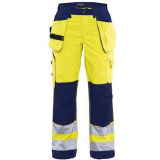 Blåkläder Dame High Vis Buks med sømlommer - High Vis Gul/Marineblå - C42