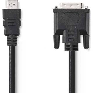 Nedis HDMI™ kabel | HDMI™ Stik | DVI-D 24 + 1-pin han | 1080p | Nikkelplateret | 3.00 m | Lige | PVC | Sort | Box