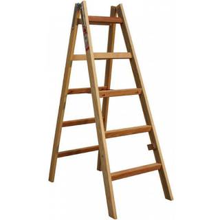 JUMBO træwienerstige, lamineret, olieret, 2 x 5 trin , 1,4 m - 48LW205