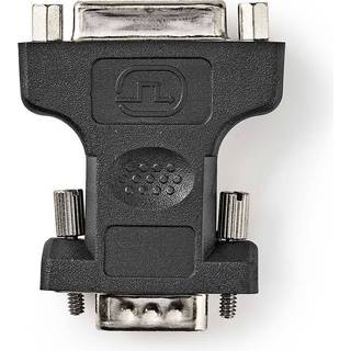 Nedis VGA-adapter | VGA Han | DVI-I 24+5-Pins Hun | Nikkelplateret | Lige | ABS / Metal | Sort | Blister