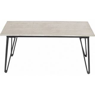 Bloomingville Sofabord 60x90cm H42cm Grå Betong - Sofabord Stål Sort - 50255211