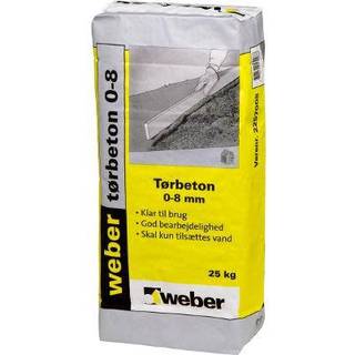 Weber tørbeton 0-8mm 25kg 42 sæk/pal