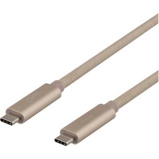 DELTACO USBC 3.1 GEN2 10Gbps/5A/E-marker 1m Gold