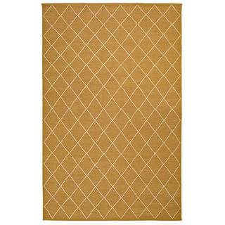 Chhatwal & Jonsson Diamond Dhurry tæppe 184x280cm - Mønstrede tæpper Uld Masala Yellow - DH252233-12