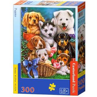 Castorland Pappuslespil - 300 brikker - Hundehvalpe