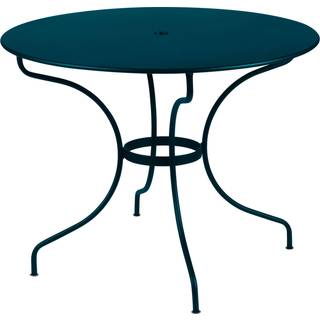 Fermob - Opéra Table Ø 96 cm, Liquorice - Udendørs spiseborde - Studio Fermob - Sort - Metal