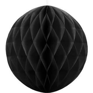 Sort papirvæv kugle, 30 cm