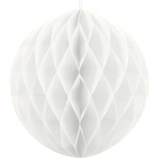 Hvid papirvæv kugle, 40 cm