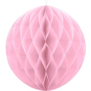 Lyserød honeycomb 30 cm - papir bikube