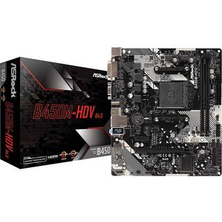 ASRock B450M-HDV R4.0 Micro-ATX AM4 AMD B450 - Bundkort