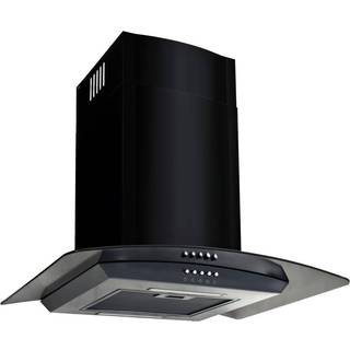 vægmonteret emhætte rustfrit stål 756 m³/t. 60 cm sort