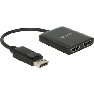 DeLOCK Displayport 1.2 Splitter 1 x Displayport in > 2 x HDMI out 4K 30 Hz