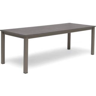 Hillerstorp Jet Set spisebord Aluminium/grå glas 90 x 220 cm