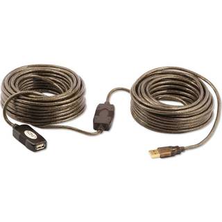 Lindy USB 2.0 Booster forlængerkabel | USB A hun han | 20 meter | PRIS-MATCH