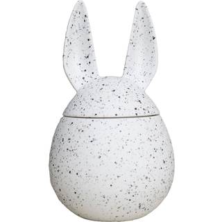 Dbkd Eating Rabbit Easter Egg Small Dot - Påskdekorationer Keramik Hvid - 20190102wd