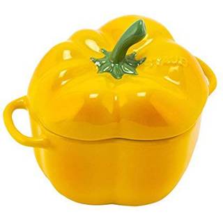 Staub Ceramique Cocotte 11 cm / 450 ml, Peber, Orange-Rød, Keramisk