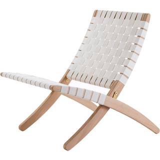 Carl Hansen - MG501 Cuba Chair, Tvålad Ek, Bomullsband i Svart - Lænestole - Morten Gøttler - Træ farvet - Naturmateriale/Metal/Træ/Skum/Plast