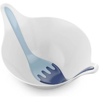 Koziol - Leaf - Salatskål og salatbestik- Hvid/Sort/Grå