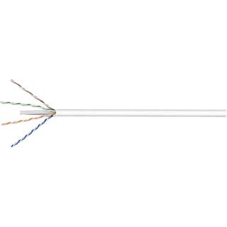 CAT 6 netværkskabel, U/UTP, hvid, 100m kabelrulle
