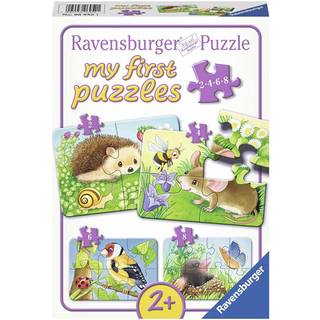 Ravensburger Puslespil Skovdyr 2, 4, 6 & 8 Brikker