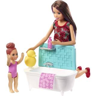Barbie Skipper Babysitter Legesæt Barn & Badekar