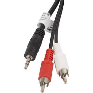 Lanberg Lydkabel 3.5mm til 2xRCA (5 Meter) Sort