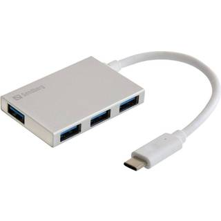Sandberg USB-C to USB 3.0 Hub USB hub - USB 3.0 - 4 ports - Sølv