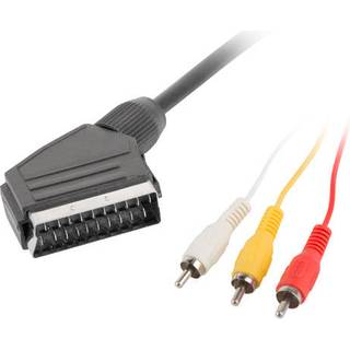 Lanberg Scart til 3x RCA Kabel (1.8 Meter)