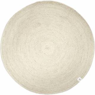 Classic Collection Merino uldtæppe rundt Ø160 cm Hvid