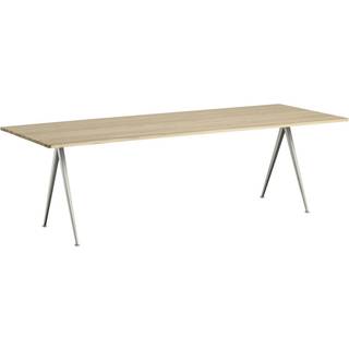 HAY - Pyramid bord - Table 02 - Sort ramme - bordplade matlakeret eg - Længde 250 cm