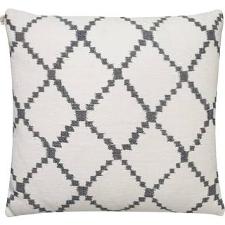Chhatwal & Jonsson Ikat Kerela Pudebetræk 50x50cm Hvid/ - Pyntepuder & Betræk Hør Grå - CC100113-1