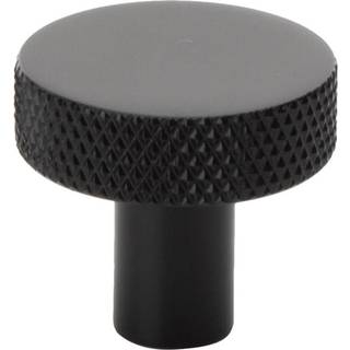 Beslag Design Flat knop, Ø26 mm, mat sort