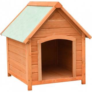 hundehus 72x85x82 cm massivt fyrre- og grantræ