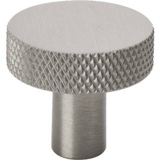 Beslag Design Flat knop, Ø26 mm, rustfrit stål look