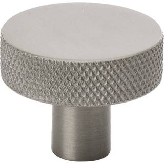 Beslag Design Flat knop, Ø32 mm, rustfrit stål look