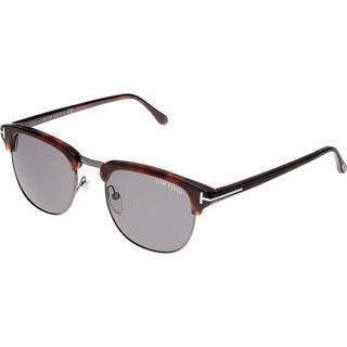 TOM FORD Mand FT0248 HENRY 52A Solbriller Acetat Dark Havana Røg Firkantet Normal