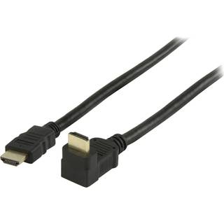 High Speed Hdmi Kabel med HDMI-Stik vinklet 90° 1,00 m Sort