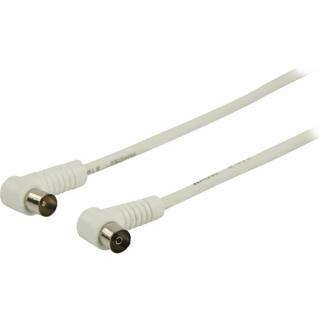 Valueline Coax Kabel 120 Db Vinklet Coax Han - Coax Hun 25.0 m Hvid