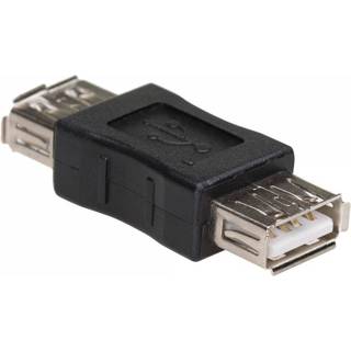 Akyga Adapter USB-A-hun - USB-A-han 2.0 - Sort