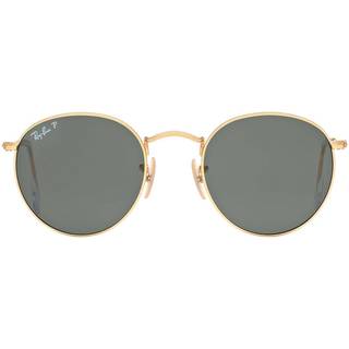 Ray - Ban Mand RB3447 ROUND METAL 112/58 Solbriller Metal Guld G15 Rund Polariseret