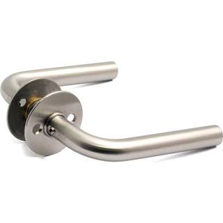 Habo 316-2 dørgreb med roset, 120 mm, børstet syrefast rustfrit stål