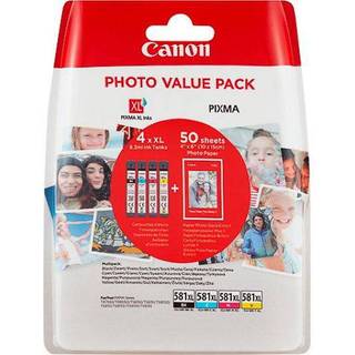 Canon CLI-581XL Blækpatron MultiPack + PP 201 A6, 50 sider 2052C004