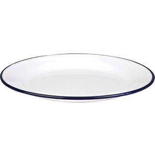 Ibili """" Blanca Plain Plate White/Blue 28 x 2,5 cm