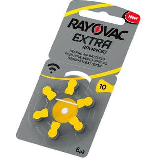 Rayovac Extra 10 (6 stk.) Høreapparatbatterier - 0 % Kviksølv