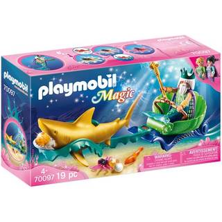 Playmobil Mermaid King of the Sea med hajvogn