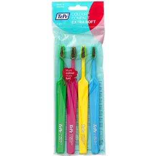 TePe Colour Compact X-soft Tandbørste - 4 stk