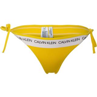 Calvin Klein CK Logo String Side Tie Bikini - Yellow - Large * Kampagne *